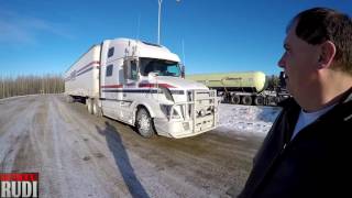 TRUCKER RUDI this is a Canadian rest area 12/13/16 Vlog#917