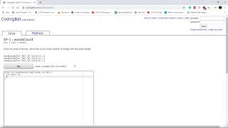 AP-1 (wordsCount) Java Tutorial || Codingbat.com