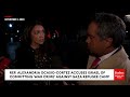 breaking news aoc accuses israel of war crime in strike on gaza refugee camp