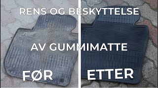 Rengjøring og beskyttelse av gummimatter