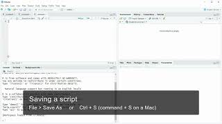3. Creating, saving and opening a script - Getting Started with R & RStudio