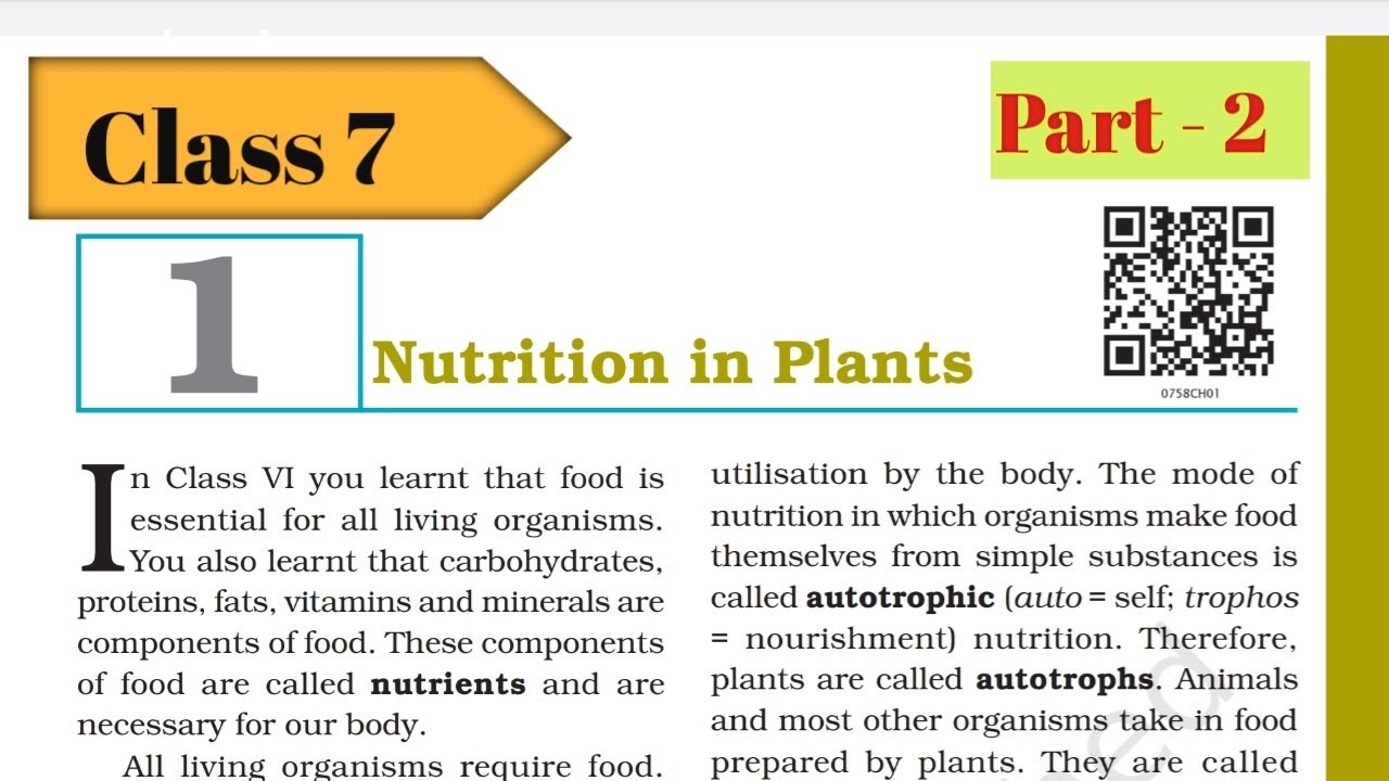 Science|Class 7|Chapter 1|Nutrition In Plants|PART 2 NCERT | पादपों में ...