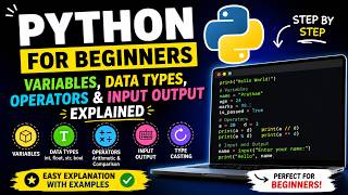 Python for Beginners | Variables, Data Types, Operators & Input Output Explained