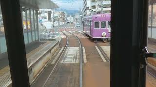 (京都巡礼③,京福電気鉄道)嵐電嵐山本線(下り全線の前面展望)