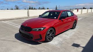 Tour the 2023 330i in Melbourne Red with Dyanamic Hanlding Package  | 4K