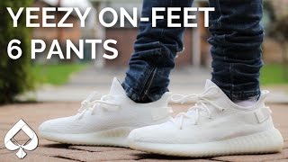 yeezy boost 350 v2 triple white on feet