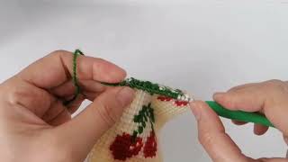 2video) Vişne model orta yapımı #keşfet #örgü #crochet #knitting #handmade #patikmodelleri