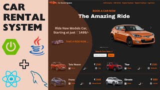 Car Rental System Project using Spring Boot and React JS | Spring Boot 3 Project | React JS | MySQL