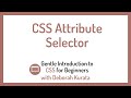 CSS Attribute Selector (Clip 9): Gentle Introduction to CSS for Beginners