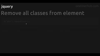 Remove all classes from element