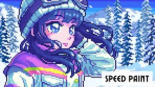 【ドット絵】アニメーションメイキングAnimation speedpaint【pixelart】