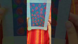 "Unleashing Your Creativity: Crafting a Stunning Rose Pattern Card with Crayons 🌹🎨 #diy#card#shorts