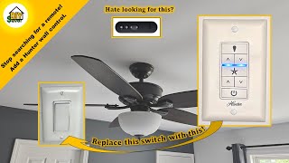 How to install the Hunter Universal Fan-Light Wall Control – model 99815