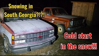 It's snowing in Georgia?!?- OBS Cold Start!!