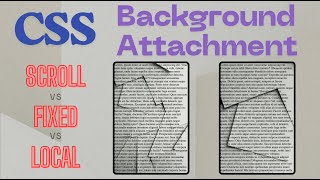 CSS Background-Attachment: Scroll vs Fixed vs Local