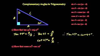 Complementary Angles & Trigonometry