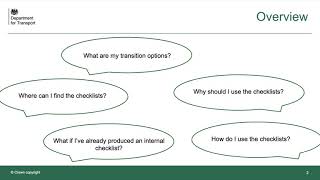 Checklist training video 1