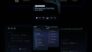 Shopping Navbar with hover effect #css #coding #navbar #Website #frontenddeveloper