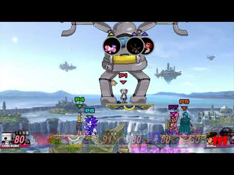 SSF2 Project B All Final Smashes With 8 Players! - YouTube