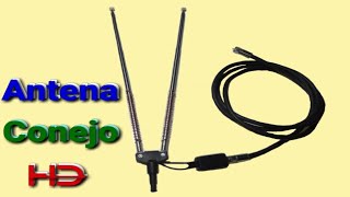 😱 Como modificar y amplificar Antena Conejo 📡 TV 📺 VHF - UHF - Con Señal Digital HD - TDA