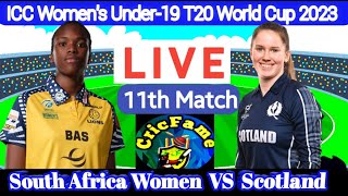 South Africa W. U19 vs Scotland W U.19 | SCO-U19'W vs SA-U19'W | ICC U19 Women's T20 World Cup 2023