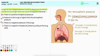 Respiratory Organs in Humans NEET Zoology  July 2016 Q89 Explained