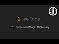 676. Implement Magic Dictionary (LeetCode)