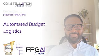 Anaplan Demo - How to FP\u0026AI 007: Automated Budget Logistics