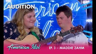 Maddie Zahm: The MOST INSPIRING Duo Audition Ever!! | American Idol 2018