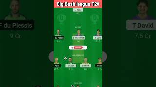 HUR VS SCO | Dream11 GL Team | #rdxjaitech  | SCO VS HUR | Big Bash league T20 |
