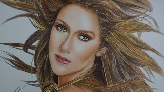 Drawing Celine Dion | Speed Drawing