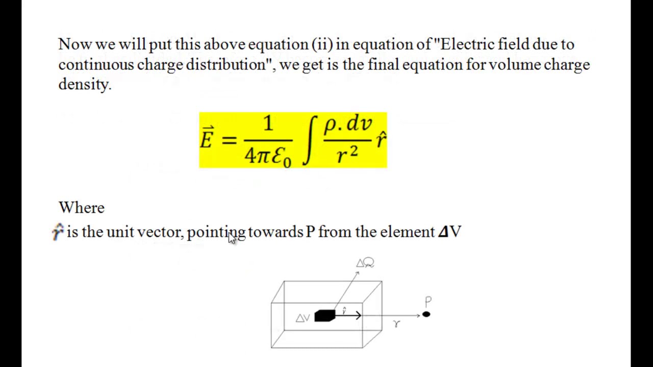 LEC-4 Volume Charge Density - Electric Field Due To Continuous Charge ...