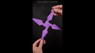 Origami Kunai Shuriken / Ninja Star @EasyOrigamiAndCrafts #shorts
