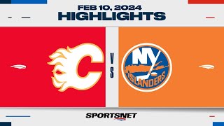 NHL Highlights | Flames vs. Islanders - February 10, 2024