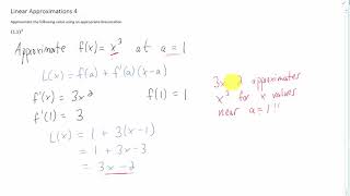 Linear Approximation 4: Approximate the Value (1.1)^3