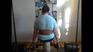 Seated Goldfish frame parallel grip shrugs 270, 310 kg 4 June 2014