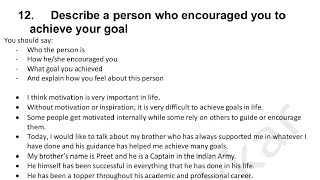 describe a person who encourage you to achieve your goal