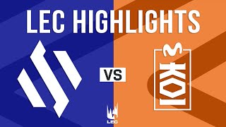 BDS vs KOI Highlights | LEC 2025 Winter Split Week 2 Day 2 | Team BDS vs Movistar KOI