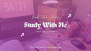 1 HOUR Real-Time Late Night Study Session [Cozy lo-fi music in background]