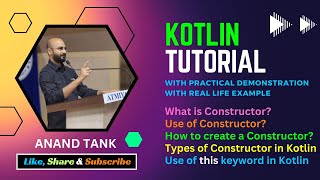 #10 Kotlin Tutorial: What is Constructor?, Use of Constructor, Types of Constructor, this keyword