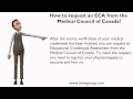 How to request an ECA from the Medical Council of Canada?