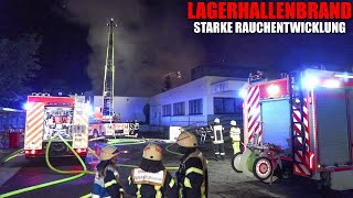 [GROßBRAND IN KÖLN!] - Lagerhallenbrand mit starker Rauchentwicklung -