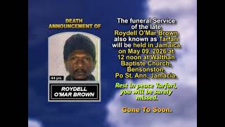 Roydell O'Mar Brown ~ Medium Obituary-
