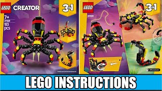 LEGO Instructions - Creator - 31159 - Wild Animals: Surprising Spider - 3 in 1