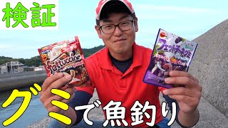 【検証】お菓子のグミで魚を狙ったら！？グミワームｗ