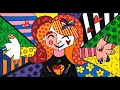 big sweet hug romero britto inspired artwork 80 s art movement neo pop