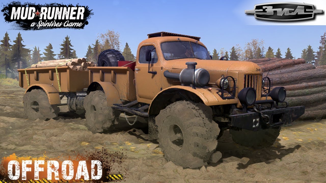 Spintires: MudRunner - ZIL-157 LUMBERJACK TRUCK Off-road Forest Driving ...