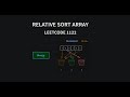 Relative Sort Array - Leetcode 1122 - Java