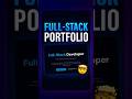 🔥 Creative Full-Stack Developer Portfolio | React + Tailwind UI #shorts #animation #learning 💻