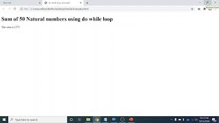 Chapter 3 Advanced JavaScript do while loop